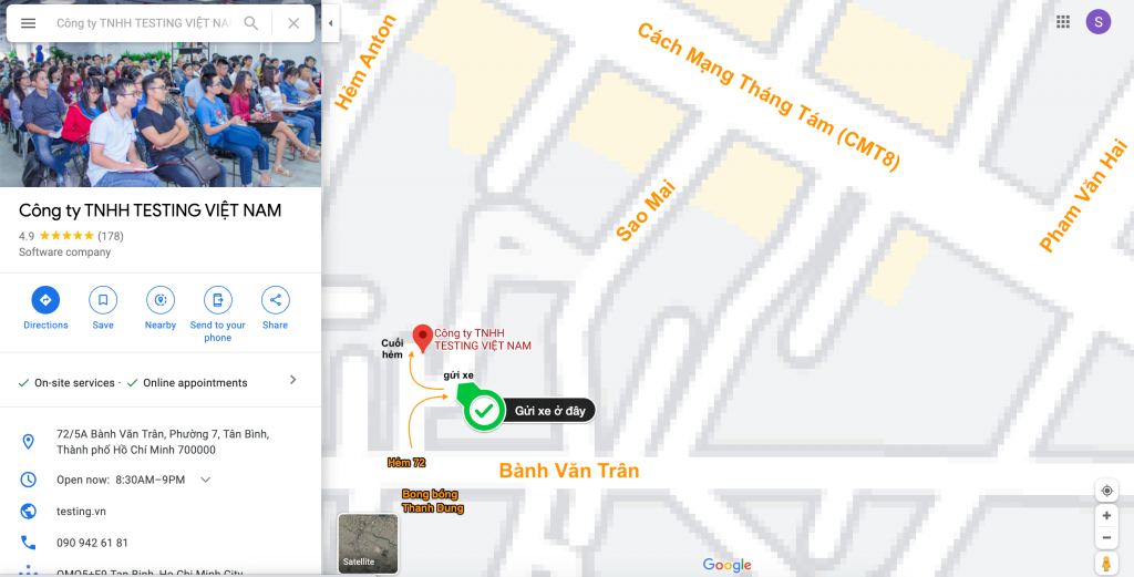 Hướng dẫn gửi xe - dành cho học viên.