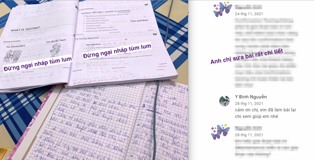 Anh chị sửa bài rất có tâm